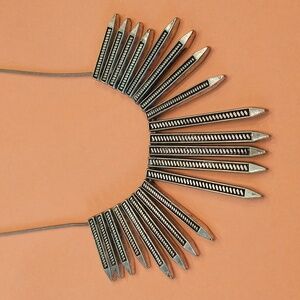 American Eagle Outfitters Silver-Tone Spike Fringe Necklace